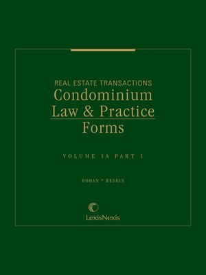cover image of Real Estate Transactions: Condominium Law and Practice: Forms